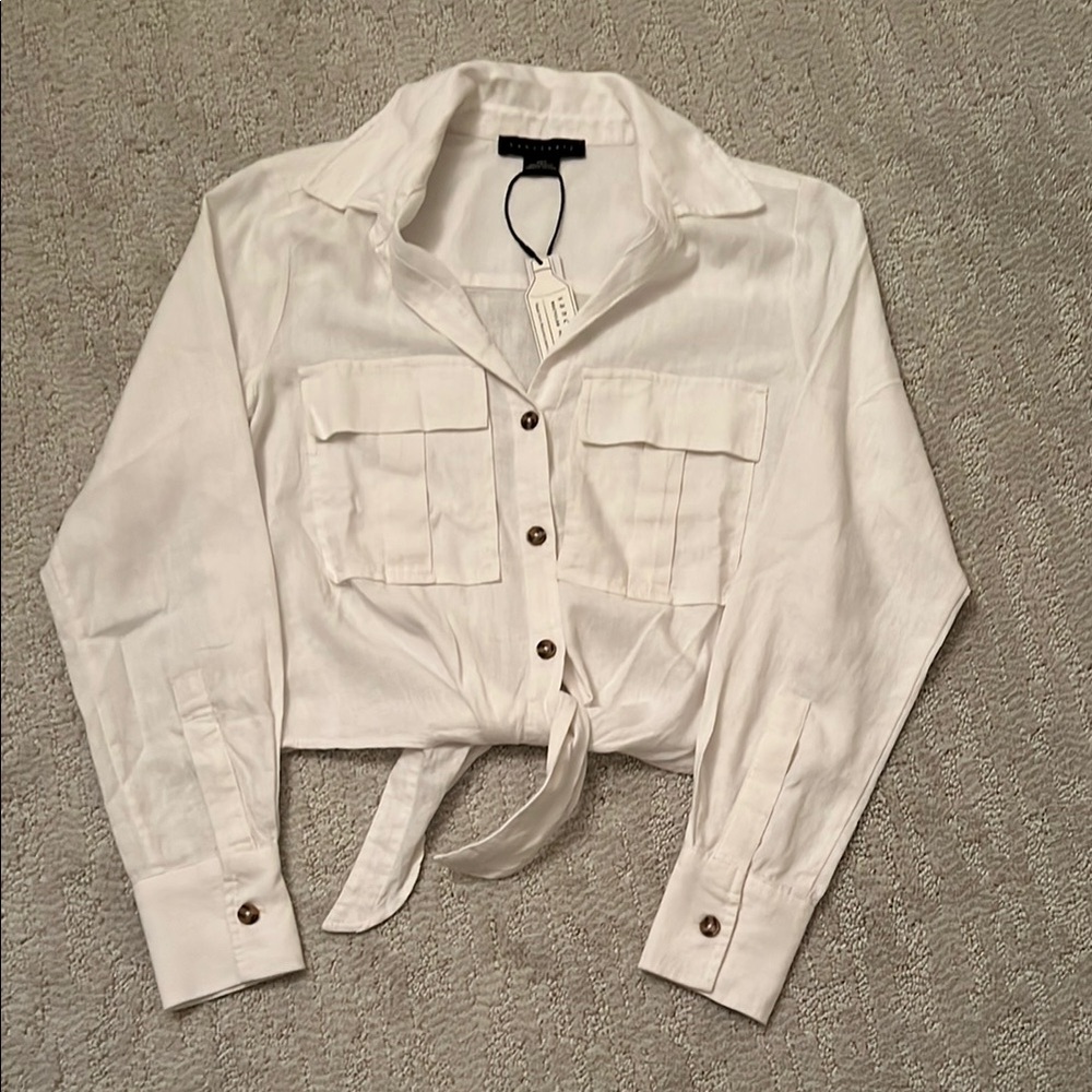 Sanctuary White Button Down Shirt